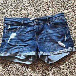 Hollister Midi Jean Shorts 4' Inseam Size 7 w28
